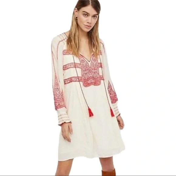 free people willow mini dress Willow Embroidered Mini Dress